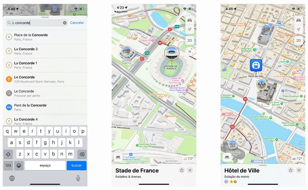 apple mapas 3d paris