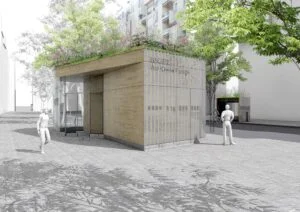 edifício invertido para Paris