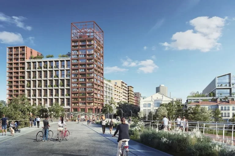 engenharia e arquitetura da Vila Olímpica de Paris 2024