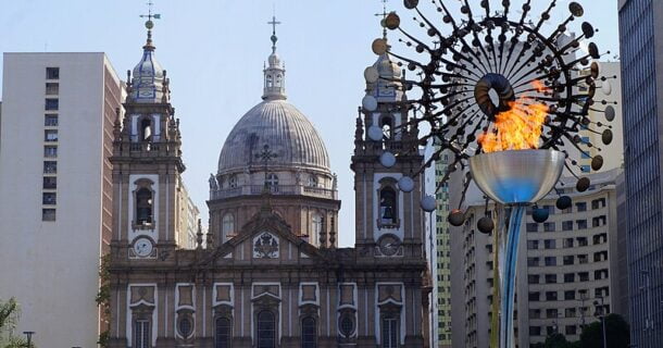 estruturas de piras olímpicas