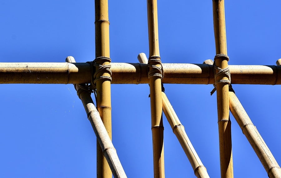 andaimes de bambu