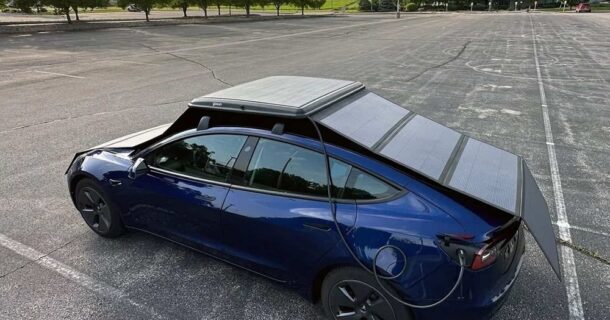 carregamento portátil solar para carros elétricos