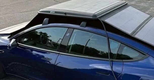 carregamento portátil solar para carros elétricos