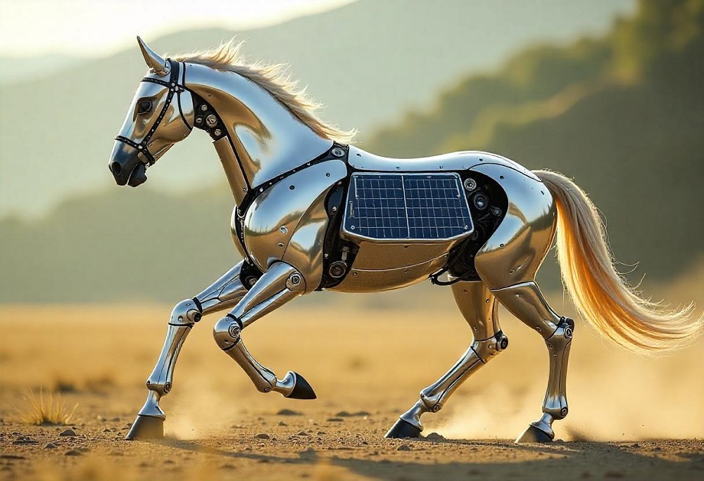 Elon Musk - cavalo robô solar