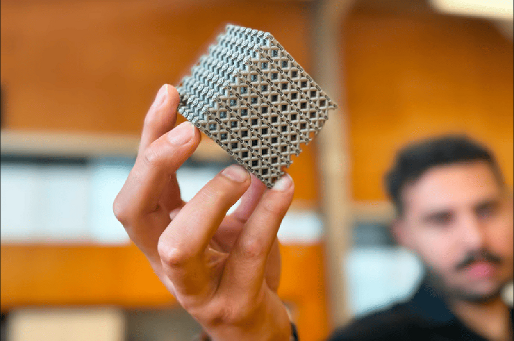 malha de titânio impressa 3D
