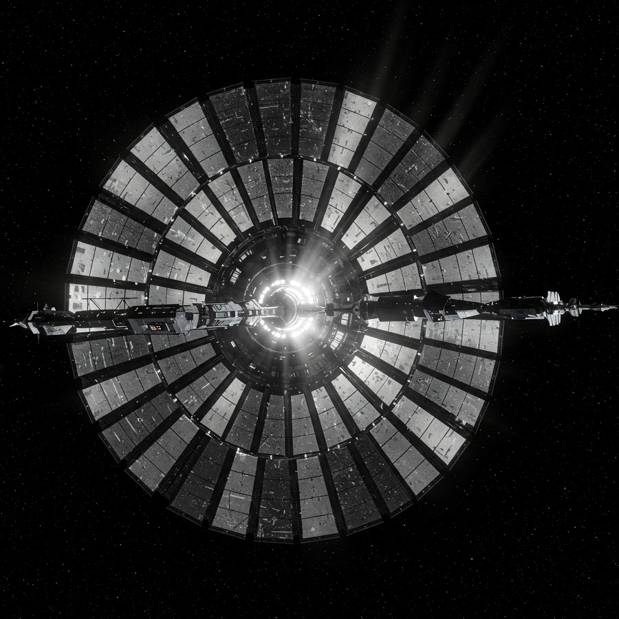 estação solar espacial