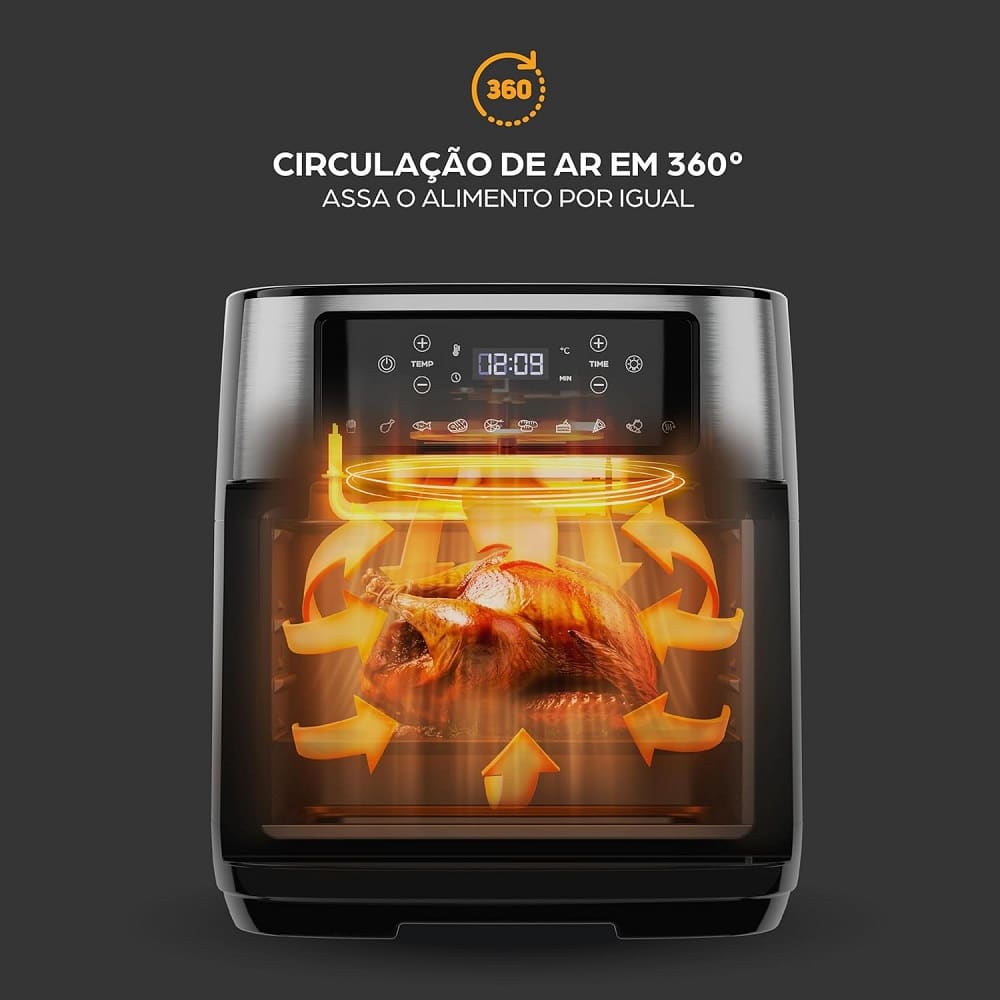 Como funciona uma fritadeira elétrica Air Fryer? fritadeira airfryer