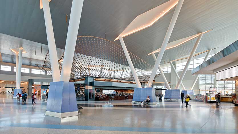 Explore a engenharia e arquitetura do Aeroporto Internacional de Houston Aeroporto Internacional George Bush Houston