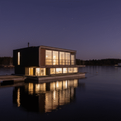 fundação concreto casas flutuantes