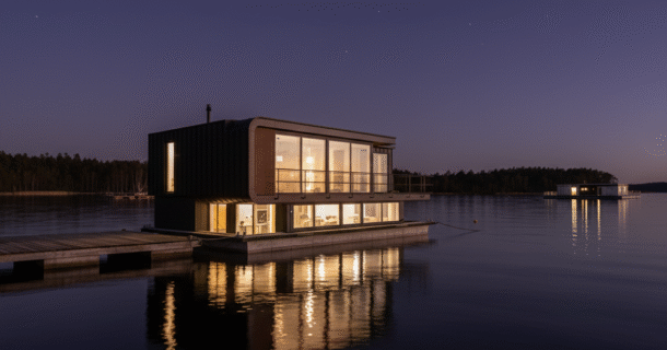 fundação concreto casas flutuantes