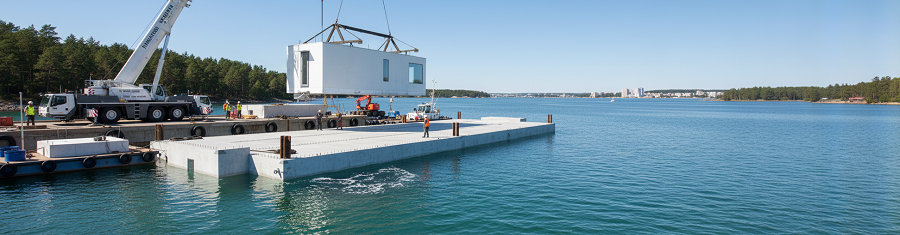 Como são feitas as fundações de concreto que sustentam casas flutuantes? fundação concreto casas flutuantes