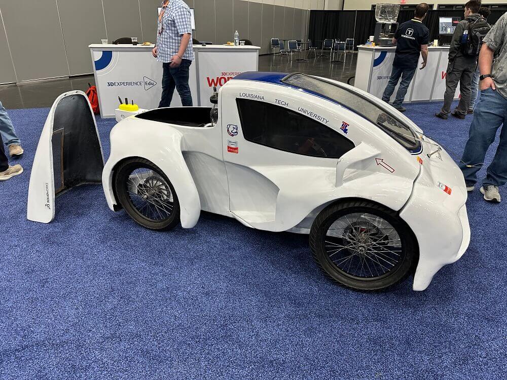 Conheça o carro estudantil que bateu recordes e roubou a cena no 3DEXPERIENCE World Louisiana Tech Eco-Car