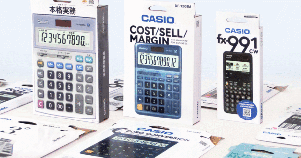 embalagens calculadoras CASIO