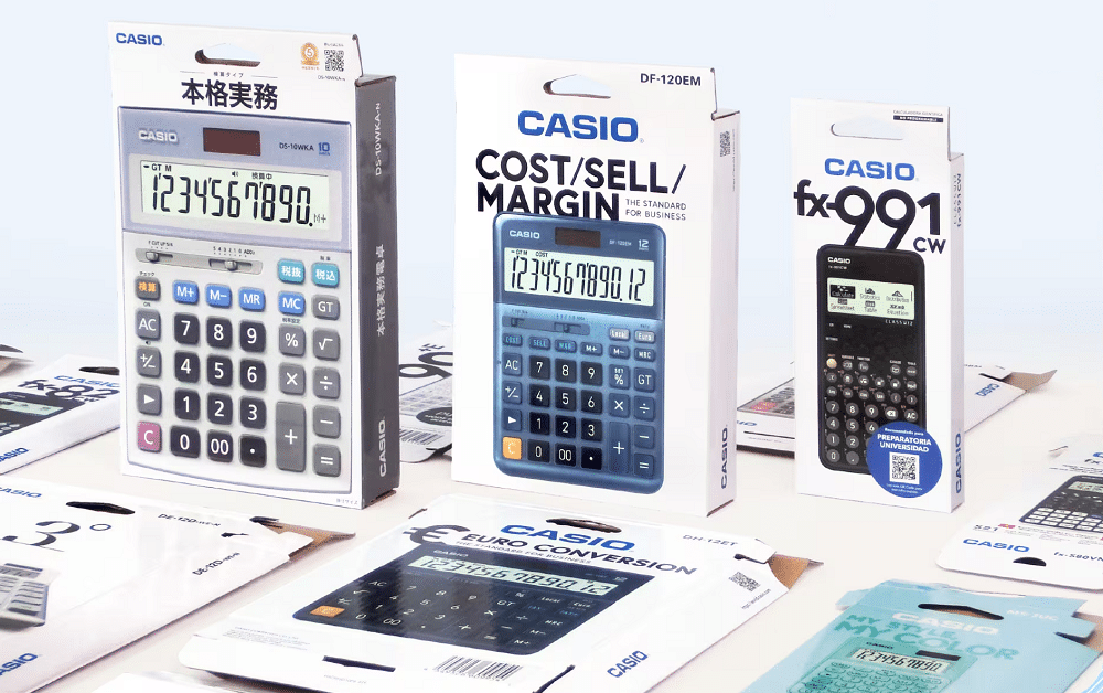 Por que a CASIO mudou as embalagens das suas calculadoras? embalagens calculadoras CASIO