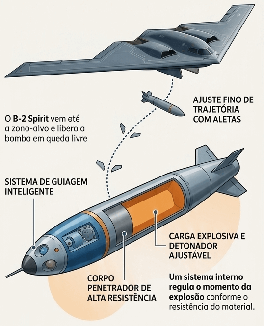 O que são bombas gravitacionais de precisão que os EUA pretendem usar contra o Irã? bombas gravitacionais