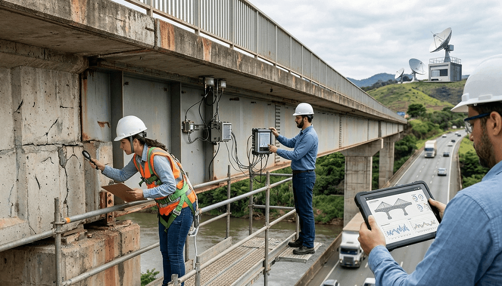 Tragédia anunciada? Satélites expõem estruturas de pontes à beira do colapso monitoramento estrutura de pontes com satélites
