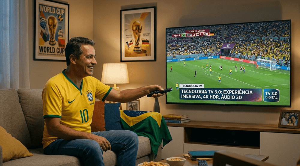 TV 3.0 promete 4K real e áudio 3D na Copa 2026, mas mercado corre contra o tempo TV 3.0 na Copa do Mundo 2026