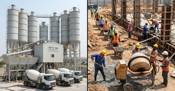 analise produção de concreto usinado na construção civil