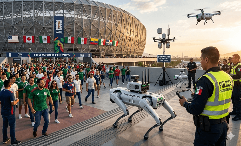 Cães-Robôs Armados na Copa do Mundo de 2026? México se prepara para o grande evento cão robô copa do mundo 2026