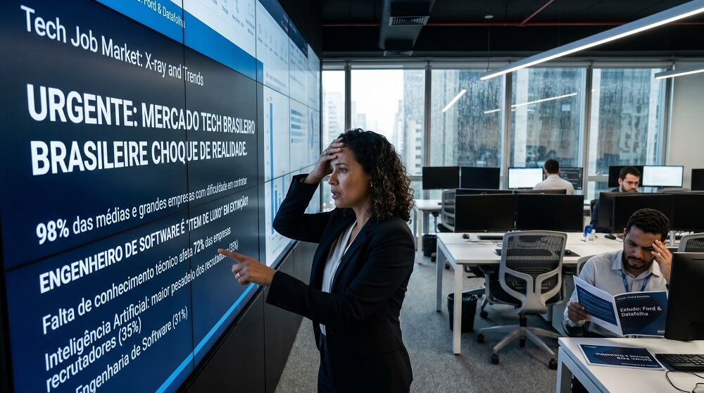 Pesquisa Ford‑Datafolha mostra escassez de talentos em tech no Brasil talentos em Tech