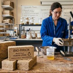 Tijolos feitos com urina poderiam acabar com a poluição da construção civil biotijolos de urina humana