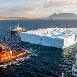 reboque de icebergs para água doce potável